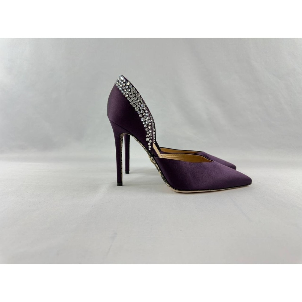 Cesare Paciotti Silk Purple Pump Heels Women's Size EU 39 US 9